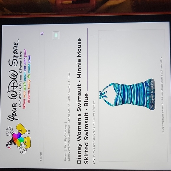 NWT: Disney Parks Womens Minnie Mouse Skirted Swimsuit - Picture 14 of 15